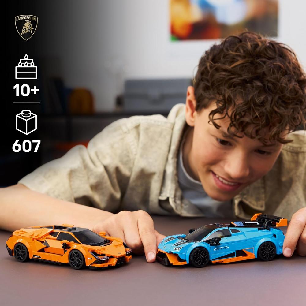 LEGO SPEED CHAMPIONS LAMBORGHINI REVUELTO Y HURACÁN STO, COCHE DE JUGUETE - 2