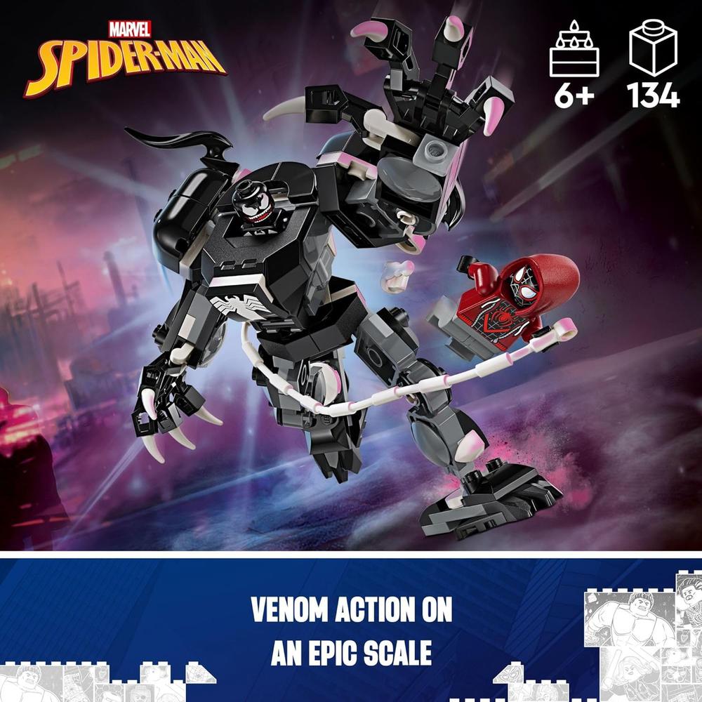 LEGO MARVEL ARMADURA MECÁNICA DE VENOM CONTRA MILES MORALES, CON FIGURAS - 2