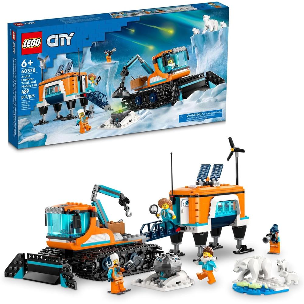 LEGO CITY EXPLORACIÓN CAMIÓN ÁRTICO Y LABORATORIO MÓVIL CON FIGURAS Y OSO POLAR - 1