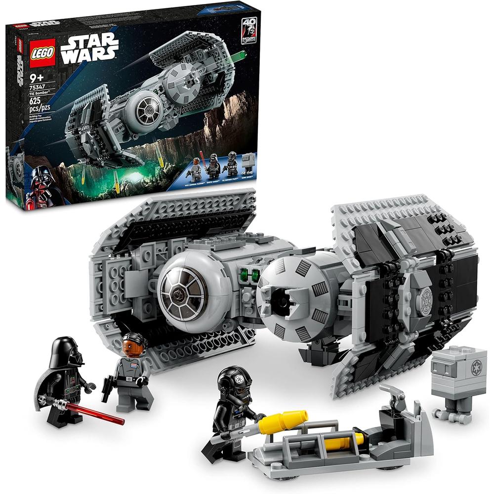 LEGO STAR WARS BOMBARDERO TIE SET DE NAVE CON MINIFIGURAS DE DARTH VADER Y DROIDE - 1