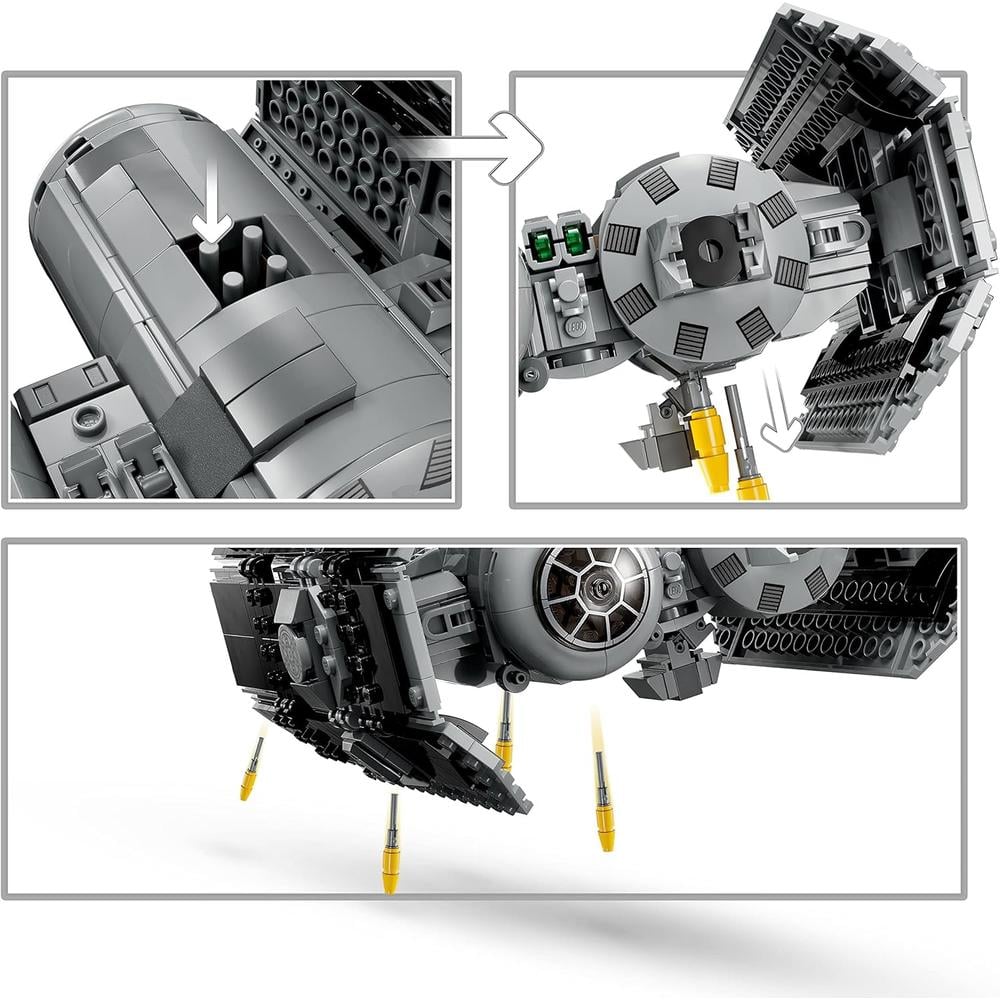 LEGO STAR WARS BOMBARDERO TIE SET DE NAVE CON MINIFIGURAS DE DARTH VADER Y DROIDE - 3