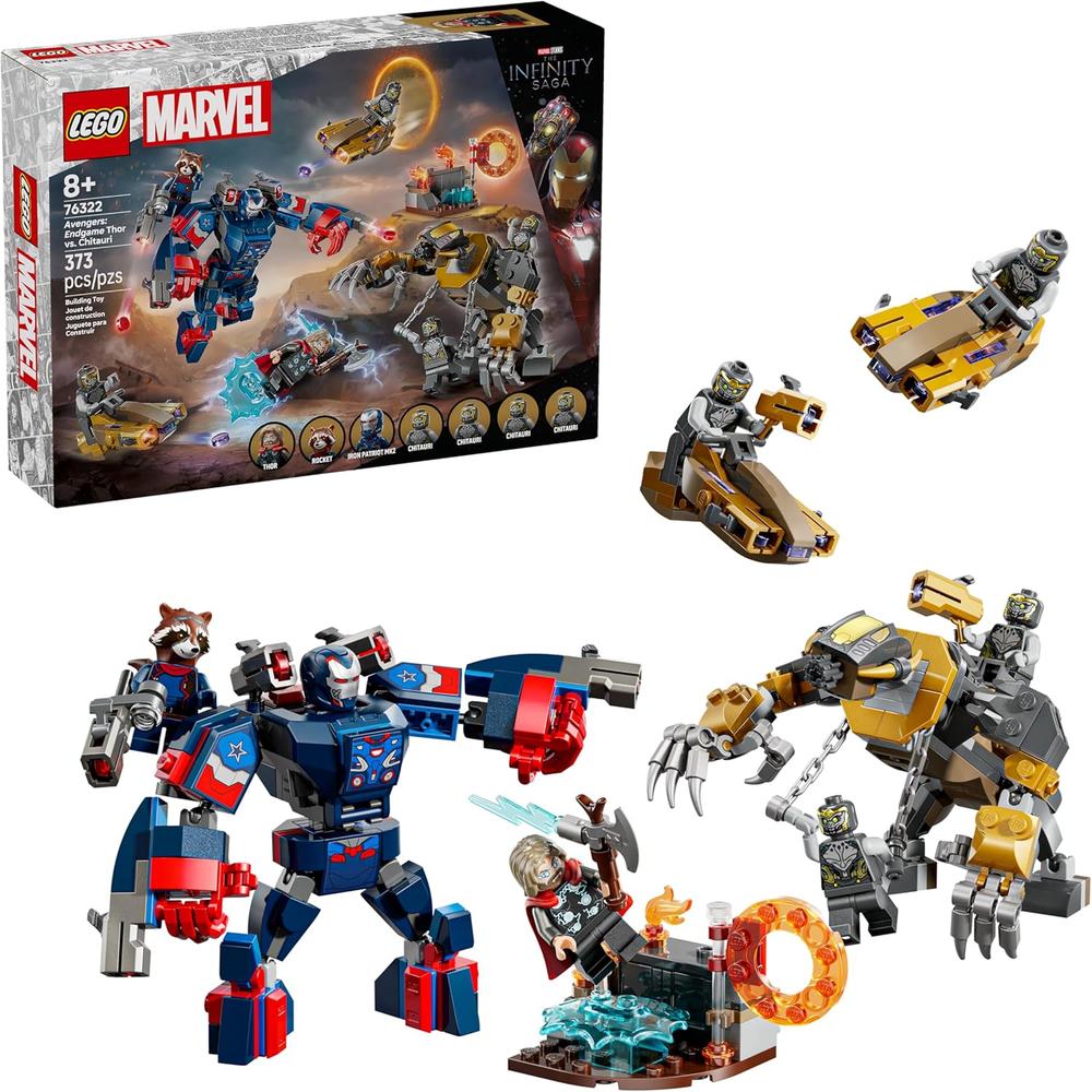 LEGO MARVEL AVENGERS ENDGAME THOR VS CHITAURI, SET DE 7 MINIFIGURAS - 1