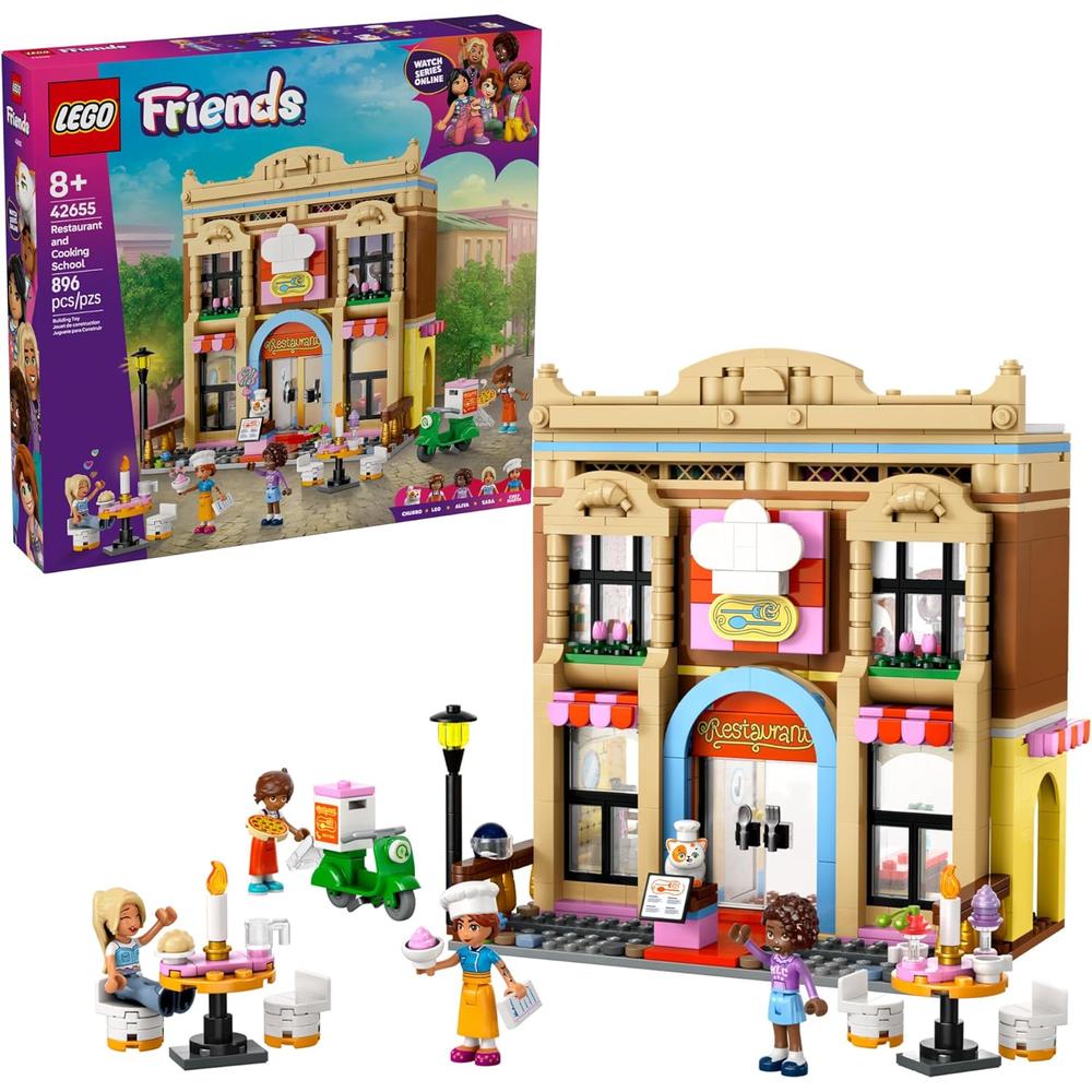 LEGO FRIENDS RESTAURANTE Y ESCUELA DE COCINA, SET DE SIMULACIÓN PARA NIÑOS - 1