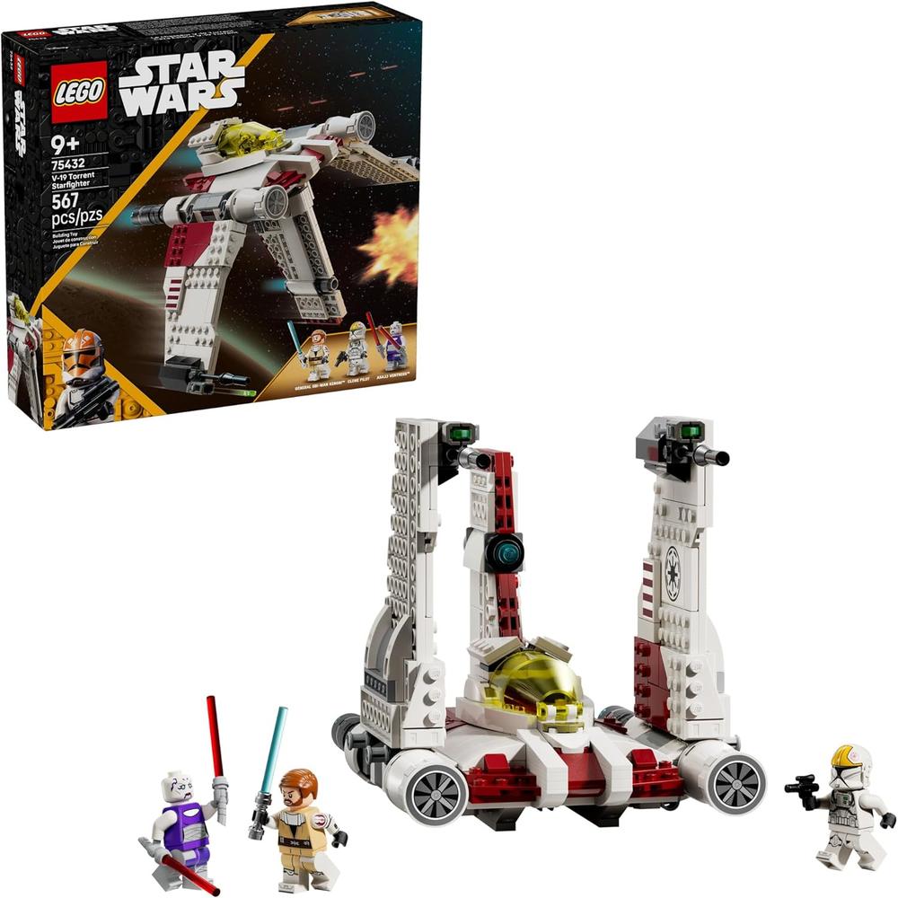 LEGO STAR WARS THE CLONE WARS V-19 TORRENT, CAZA ESTELAR CON 3 MINIFIGURAS - 1