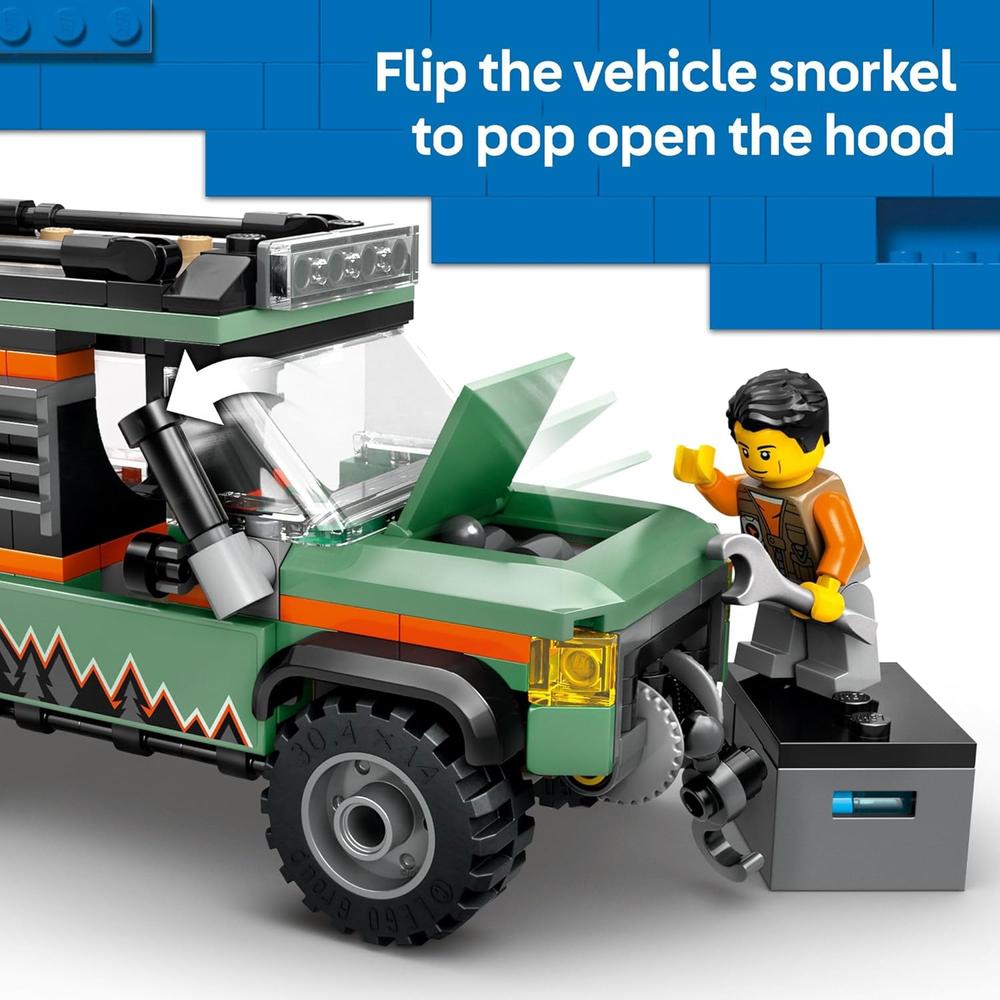 LEGO CITY CAMIÓN TODOTERRENO 4X4 CON MINIFIGURA DE AVENTURERO - 4