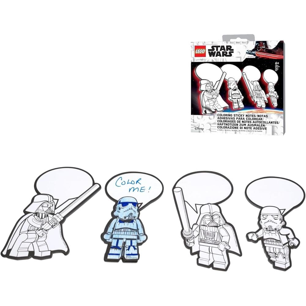 LEGO STAR WARS NOTAS ADHESIVAS DARTH VADER PARA COLOREAR - 1