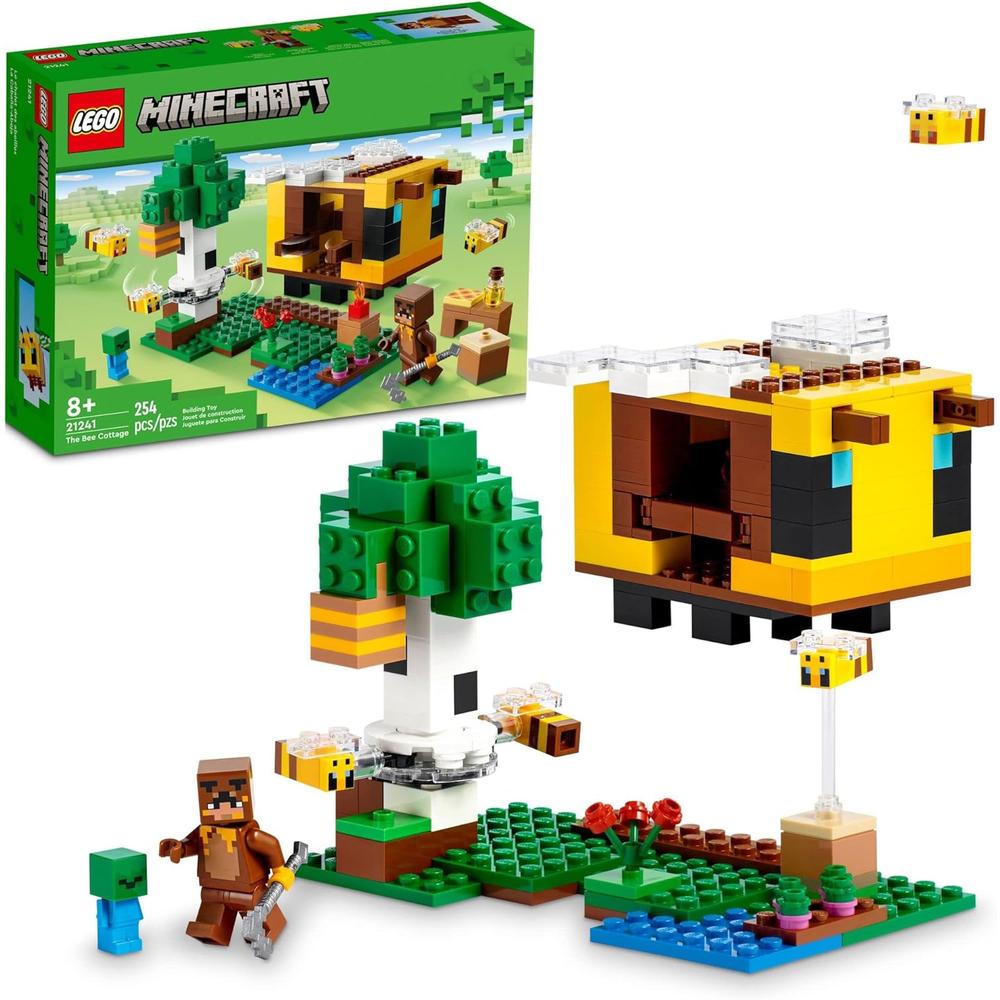 LEGO MINECRAFT CABAÑA DE LAS ABEJAS SET DE CONSTRUCCIÓN CON GRANJA Y FIGURAS - 1
