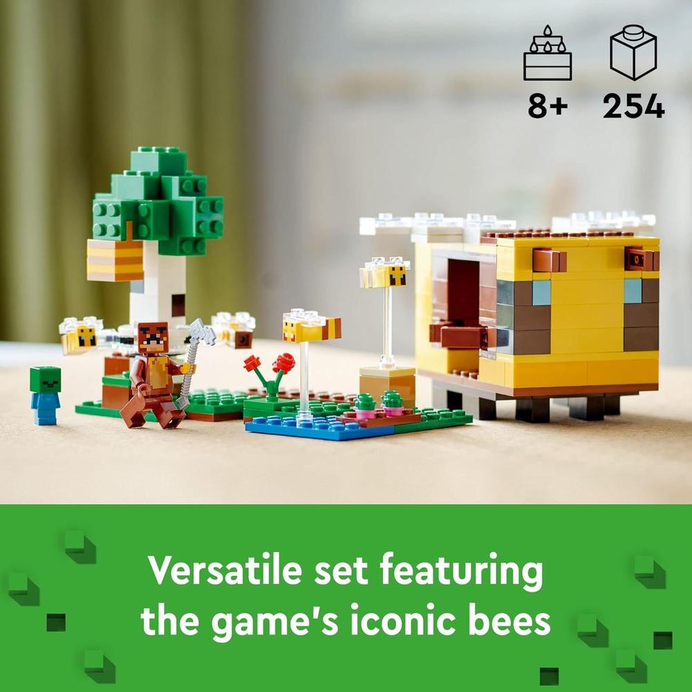 LEGO MINECRAFT CABAÑA DE LAS ABEJAS SET DE CONSTRUCCIÓN CON GRANJA Y FIGURAS - 2