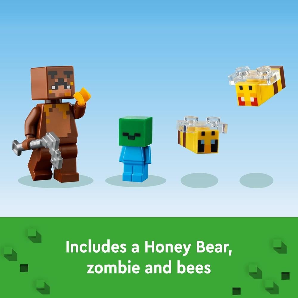 LEGO MINECRAFT CABAÑA DE LAS ABEJAS SET DE CONSTRUCCIÓN CON GRANJA Y FIGURAS - 6