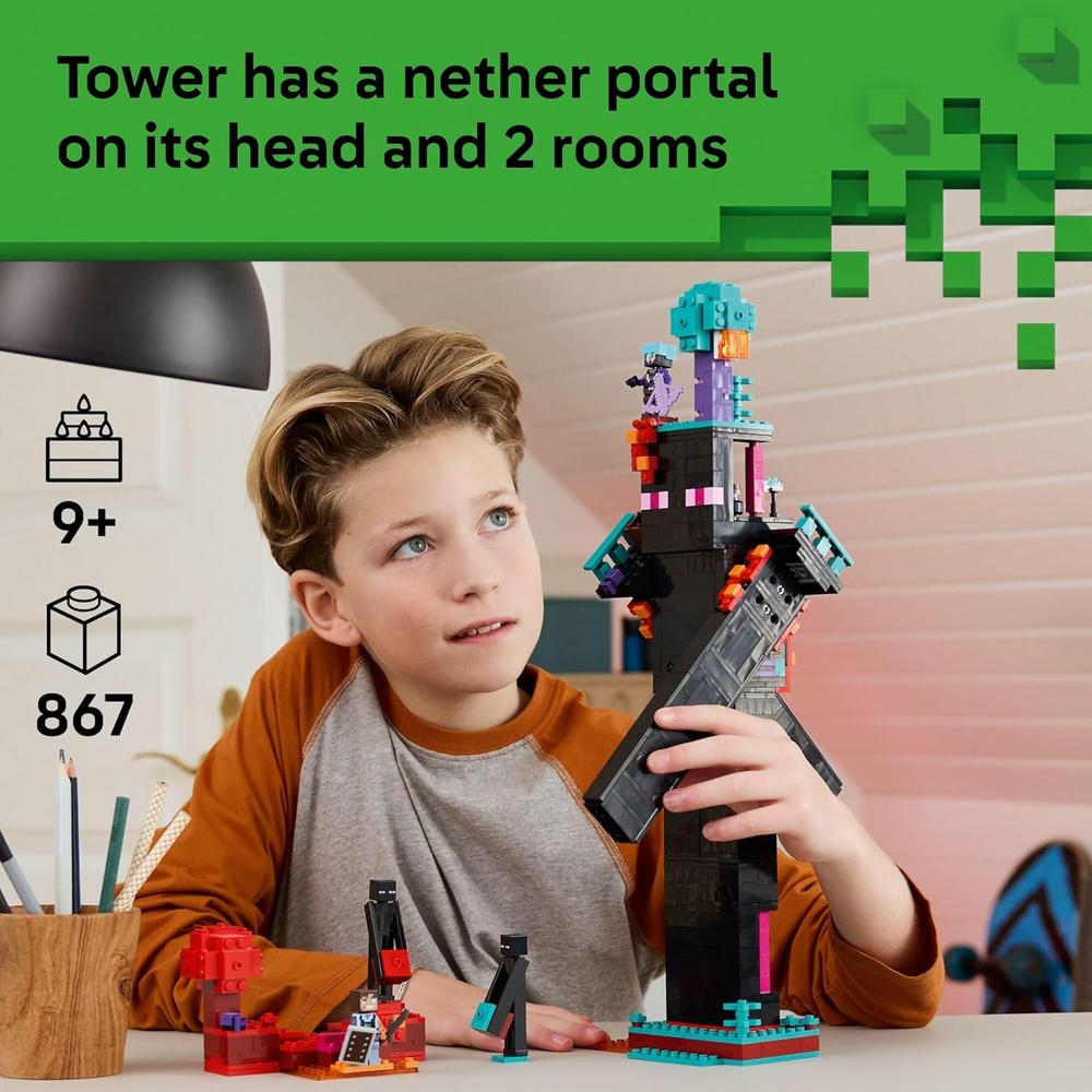 LEGO MINECRAFT TORRE DEL ENDERMAN, CONSTRUCCIÓN DE VIDEOJUEGOS 2 EN 1 - 2