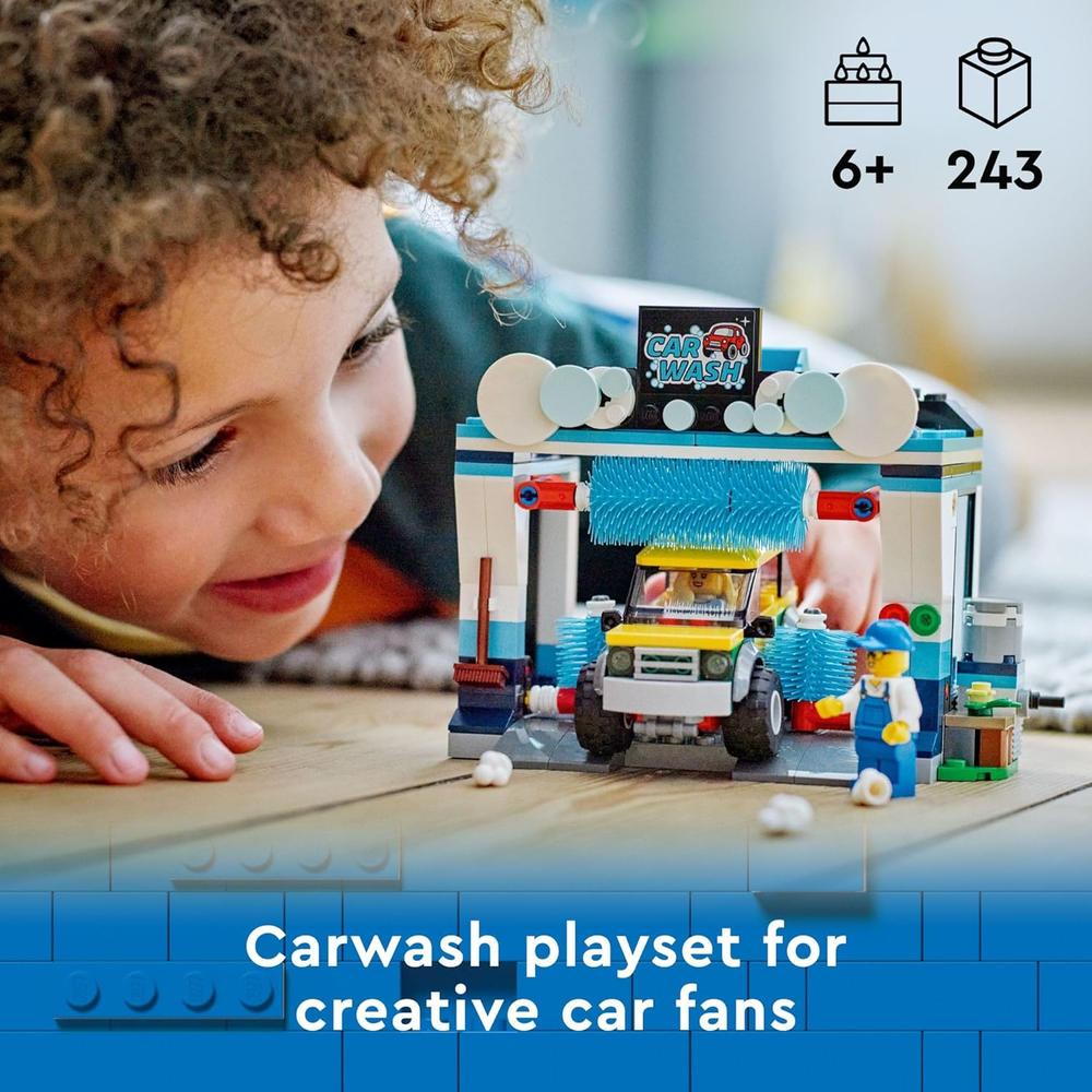 LEGO CITY LAVADO DE COCHES SET DE CONSTRUCCIÓN CON CEPILLOS GIRATORIOS, VEHÍCULO Y 2 MINIFIGURAS - 2