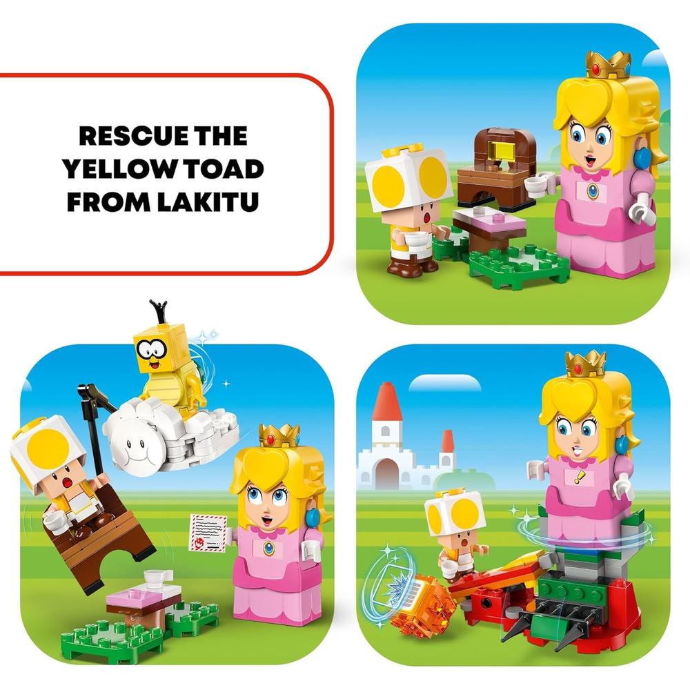 LEGO SUPER MARIO AVENTURAS CON JUGUETE INTERACTIVO DE LA PRINCESA PEACH Y TOAD - 4