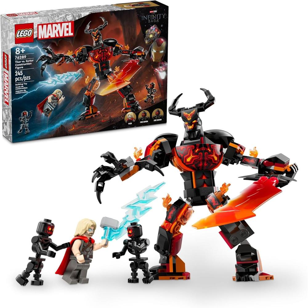 LEGO MARVEL THOR VS. SURTUR, JUGUETE DE SUPERHÉROE CON 3 MINIFIGURAS - 1