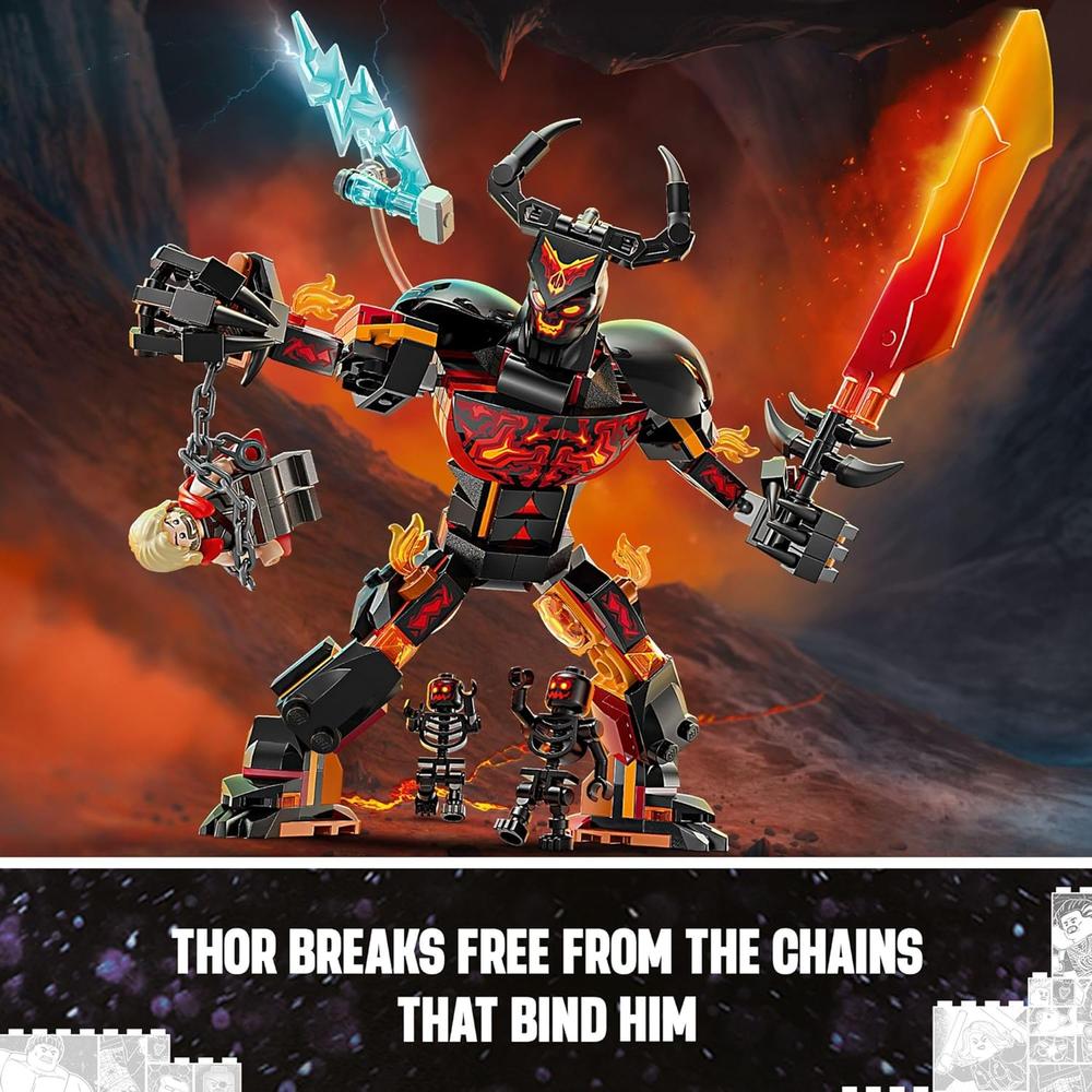 LEGO MARVEL THOR VS. SURTUR, JUGUETE DE SUPERHÉROE CON 3 MINIFIGURAS - 3