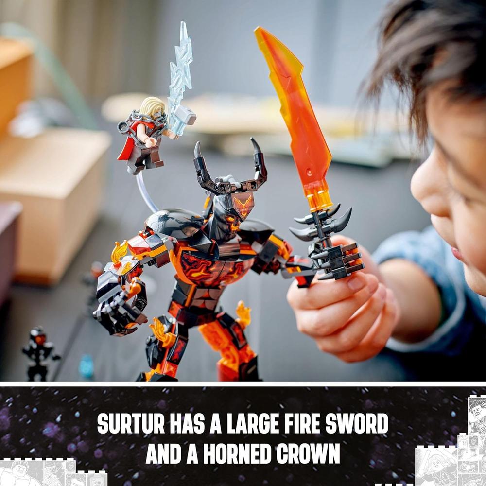 LEGO MARVEL THOR VS. SURTUR, JUGUETE DE SUPERHÉROE CON 3 MINIFIGURAS - 5