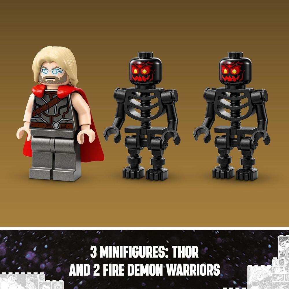 LEGO MARVEL THOR VS. SURTUR, JUGUETE DE SUPERHÉROE CON 3 MINIFIGURAS - 6