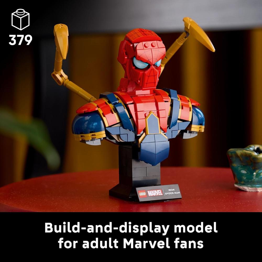 LEGO MARVEL IRON SPIDER-MAN, BUSTO COLECCIONABLE CON MINIFIGURA - 2