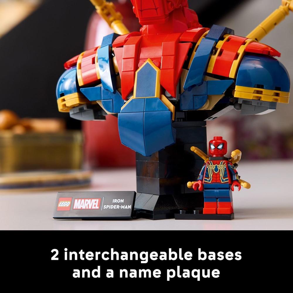 LEGO MARVEL IRON SPIDER-MAN, BUSTO COLECCIONABLE CON MINIFIGURA - 6