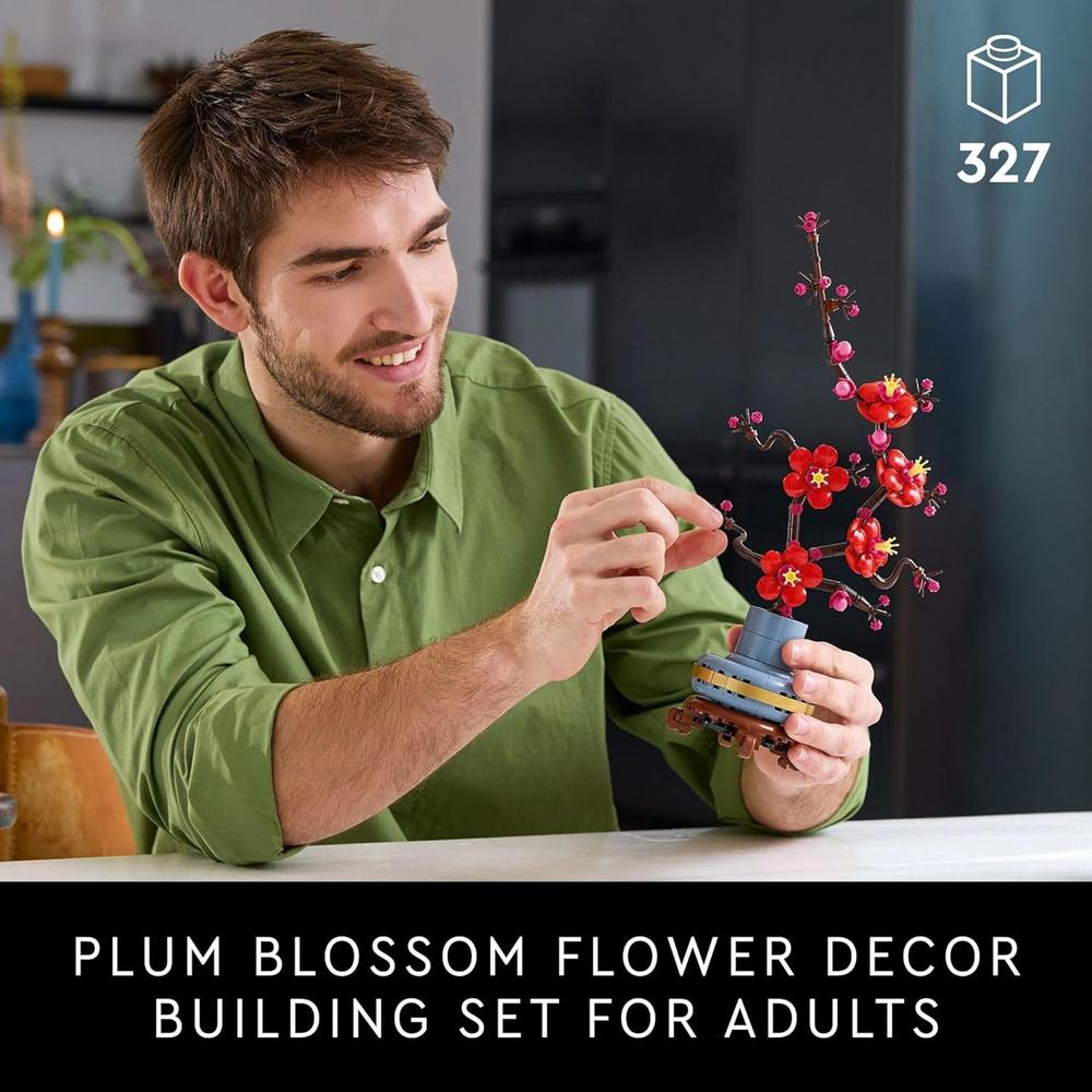 LEGO FLORES DE CIRUELO, SET BOTÁNICO PARA ADULTOS, MANUALIDADES - 2