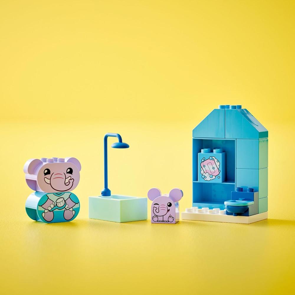 LEGO DUPLO MIS PRIMERAS RUTINAS DIARIAS, SET EDUCATIVO CON 2 ELEFANTES DE JUGUETE - 4