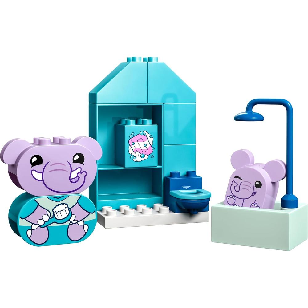 LEGO DUPLO MIS PRIMERAS RUTINAS DIARIAS, SET EDUCATIVO CON 2 ELEFANTES DE JUGUETE - 5