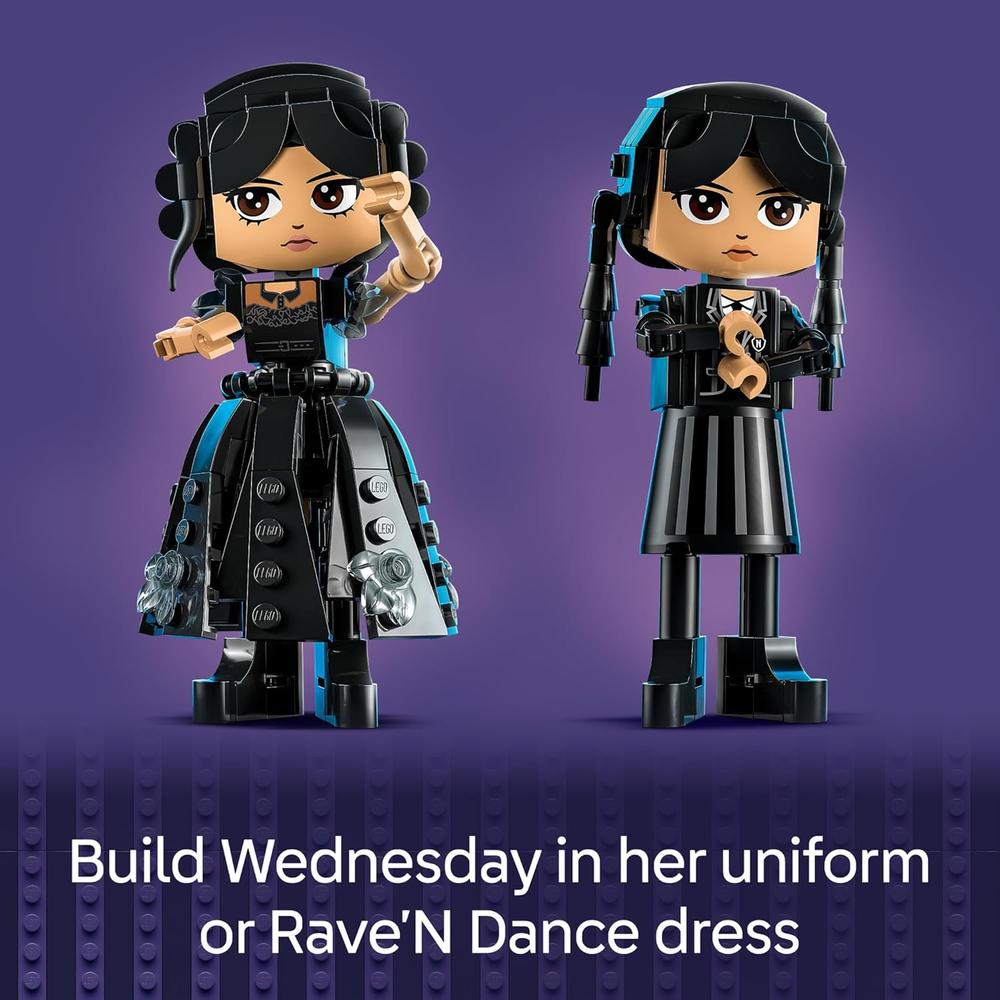 LEGO WEDNESDAY ADDAMS, FIGURA CON BASE DE EXHIBICIÓN COLECCIONABLE - 4