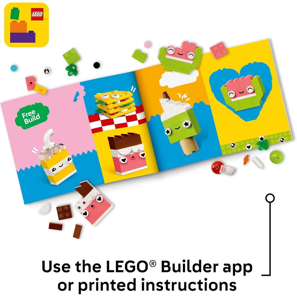 LEGO CLASSIC COMIDA CREATIVA, JUEGO DE COMIDA DE IMITACIÓN Y CONSTRUCCIÓN - 4