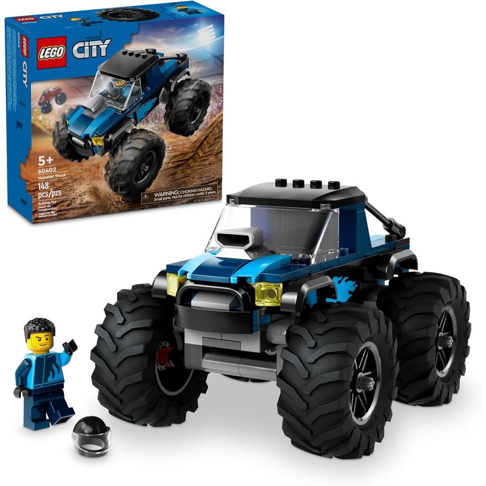 LEGO CITY CAMIÓN MONSTRUO AZUL TODOTERRENO CON MINIFIGURA DE CONDUCTOR - 1