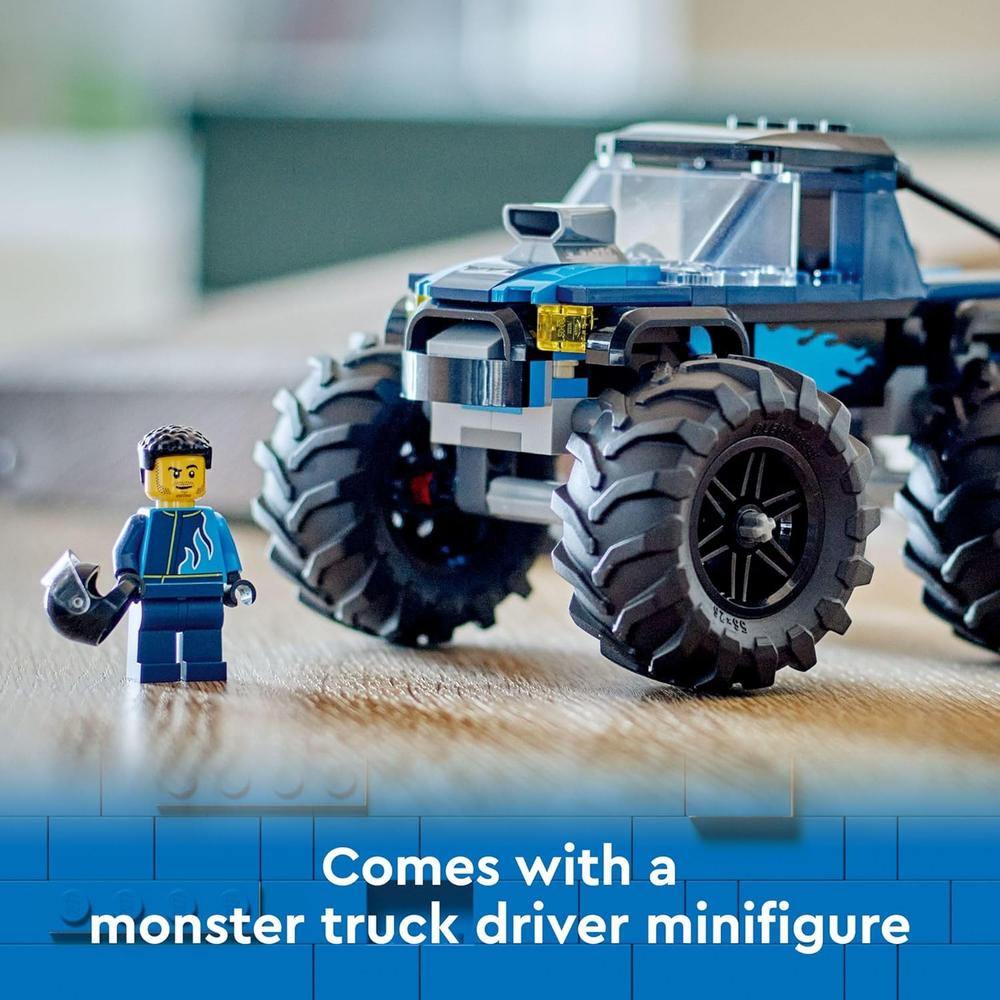 LEGO CITY CAMIÓN MONSTRUO AZUL TODOTERRENO CON MINIFIGURA DE CONDUCTOR - 5