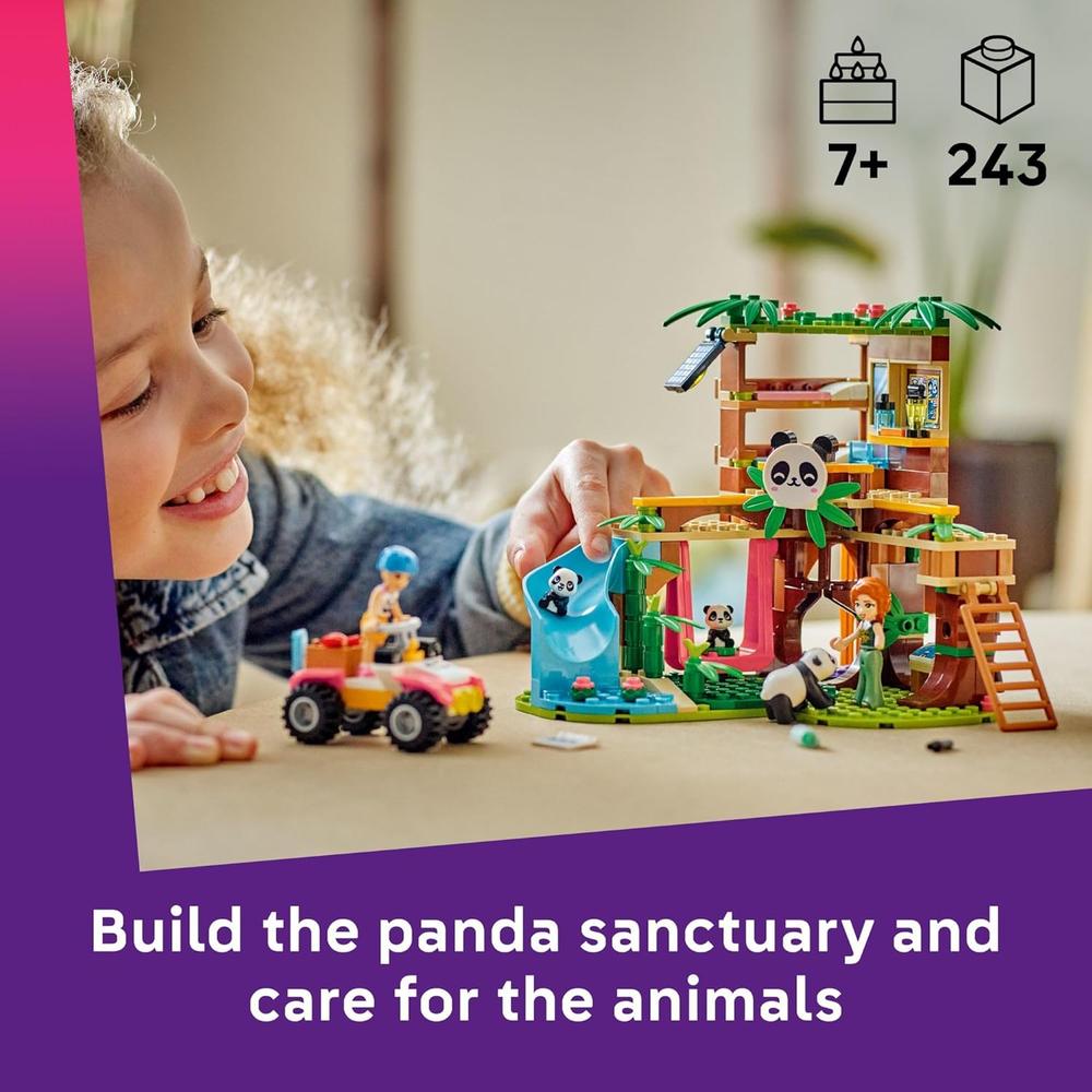LEGO FRIENDS SANTUARIO DE PANDAS, JUGUETE DE CONSTRUCCIÓN Y CUIDADO DE ANIMALES - 2