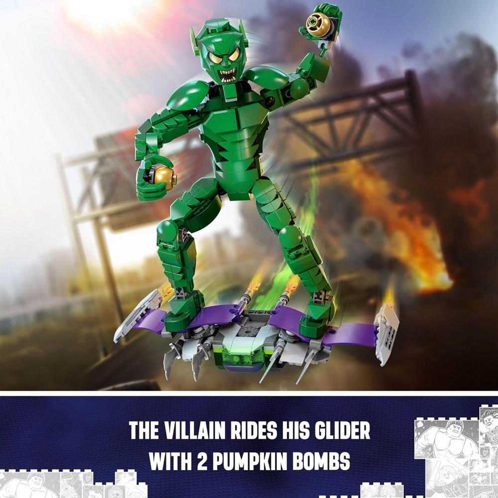 LEGO MARVEL DUENDE VERDE CON PLANEADOR Y BOMBAS DE CALABAZA - 4