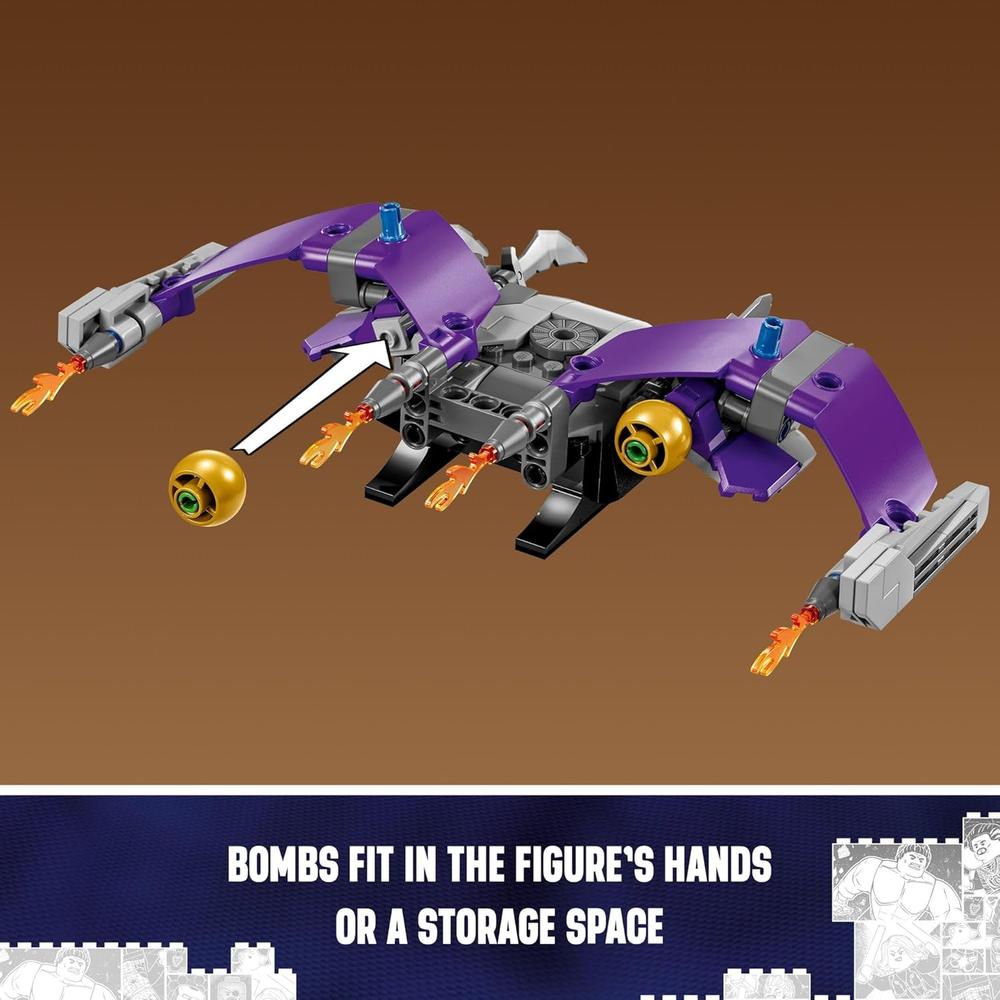 LEGO MARVEL DUENDE VERDE CON PLANEADOR Y BOMBAS DE CALABAZA - 5