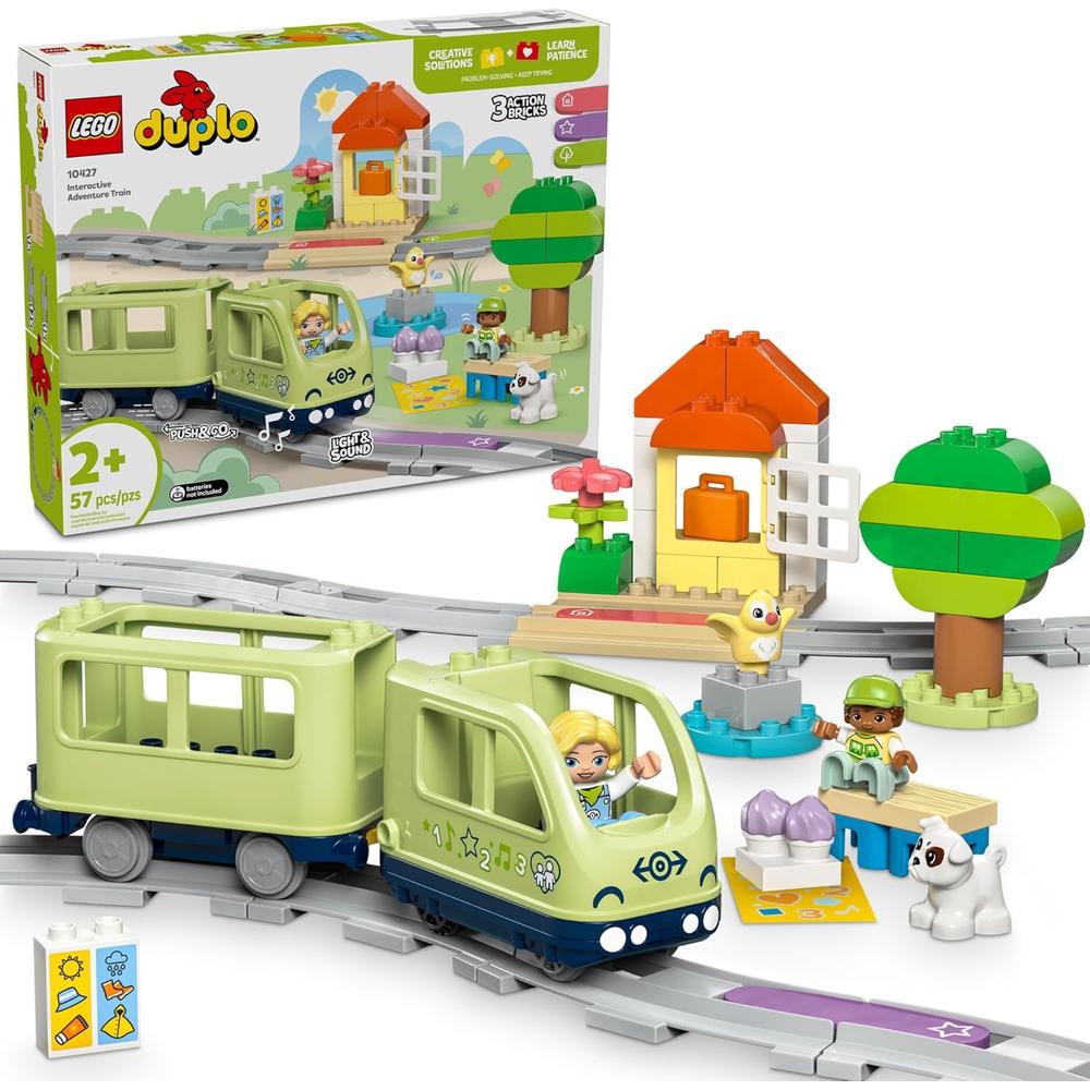 LEGO DUPLO TOWN TREN INTERACTIVO DE AVENTURAS CON LUCES Y SONIDOS, SET EDUCATIVO - 1