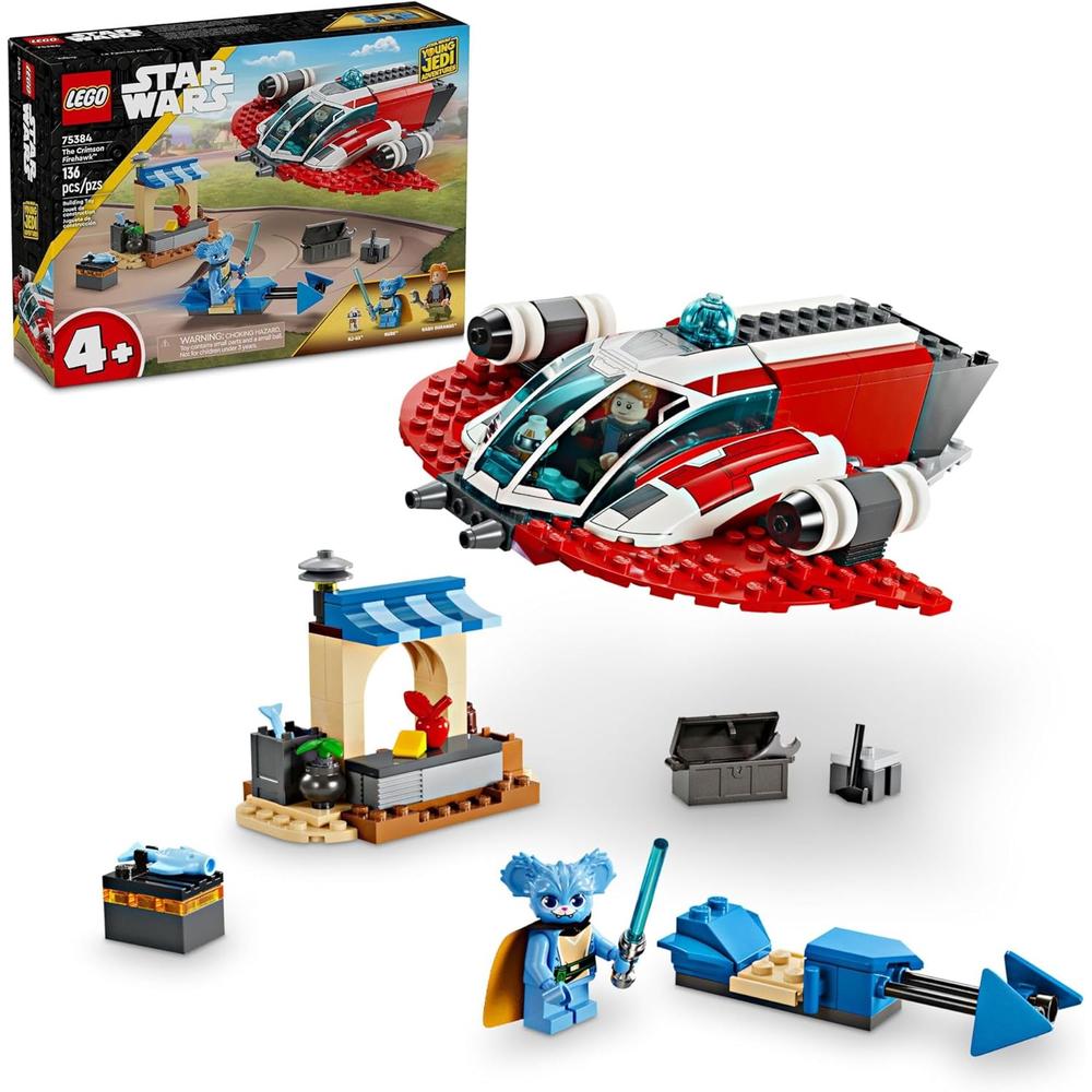 LEGO STAR WARS JÓVENES JEDI HALCÓN CARMESÍ, SET DE INICIACIÓN PARA NIÑOS - 1