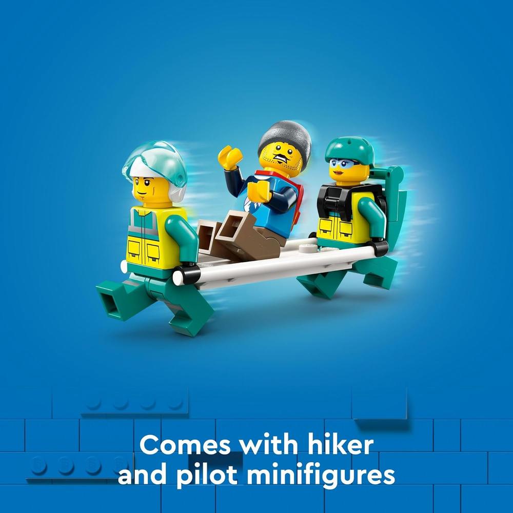 LEGO CITY HELICÓPTERO DE RESCATE DE EMERGENCIA, SET DE JUEGO PARA NIÑOS - 5