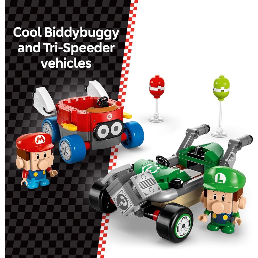 LEGO SUPER MARIO MARIO KART BABY MARIO VS BABY LUIGI, SET COLECCIONABLE - 3