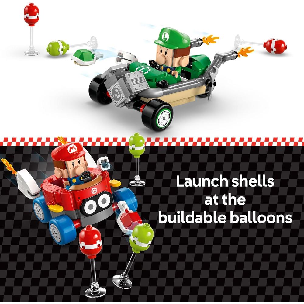 LEGO SUPER MARIO MARIO KART BABY MARIO VS BABY LUIGI, SET COLECCIONABLE - 5