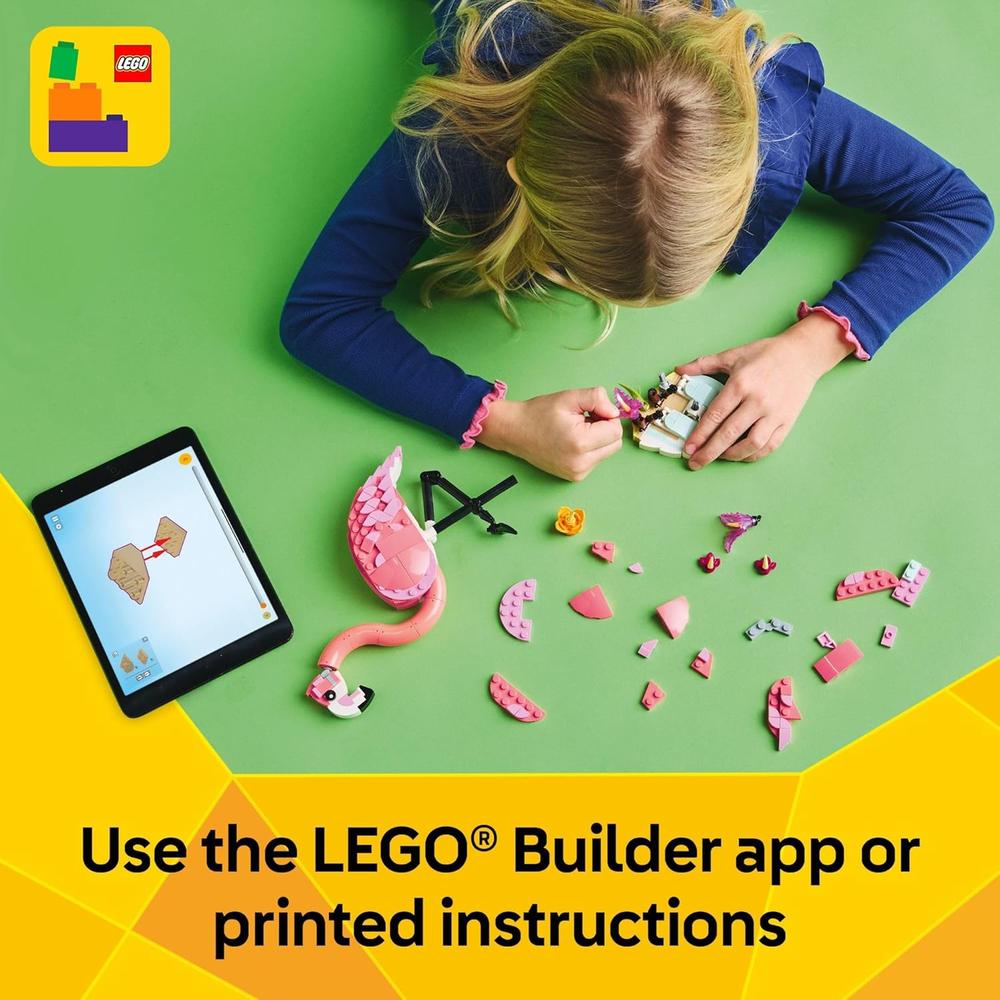 LEGO CREATOR 3 EN 1 ANIMALES SALVAJES, OPCIONES FLAMENCO, CACATÚA O AJOLOTE - 6