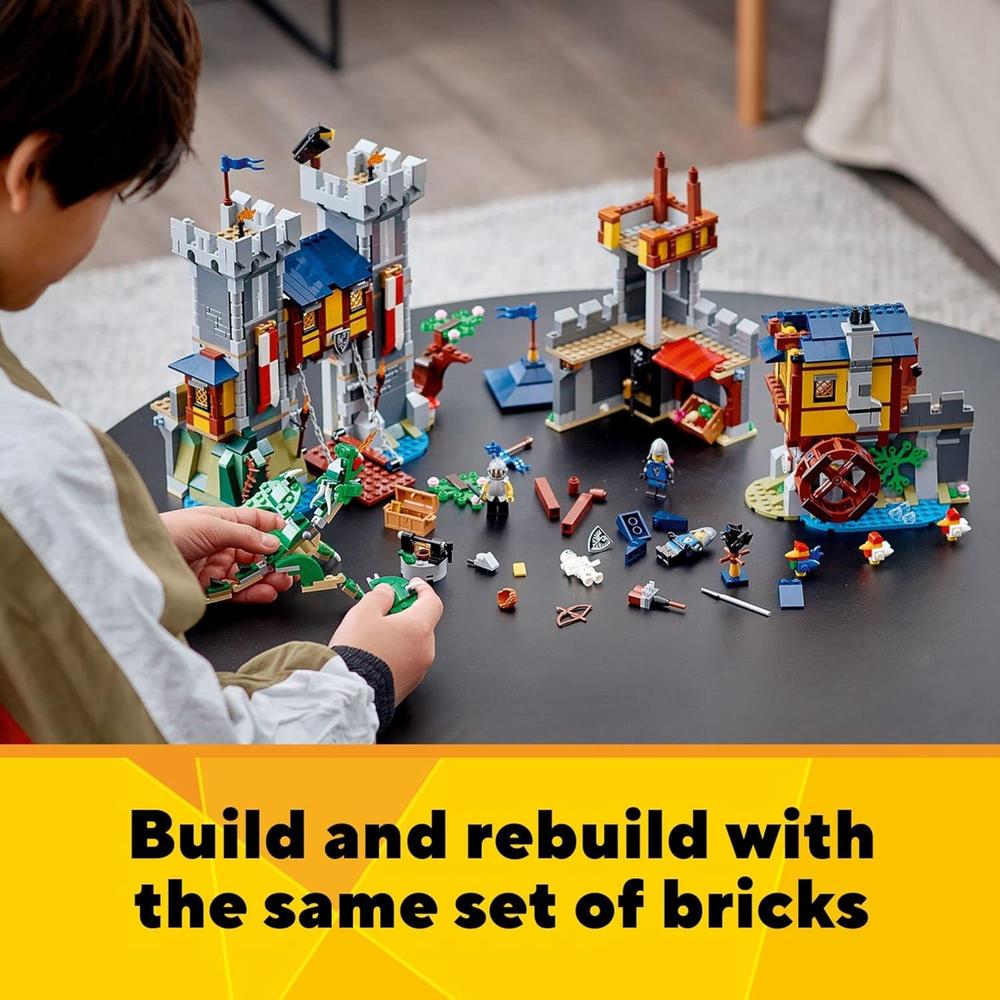 LEGO CREATOR 3 EN 1 CASTILLO MEDIEVAL TRANSFORMABLE CON DRAGÓN Y MINIFIGURAS - 4