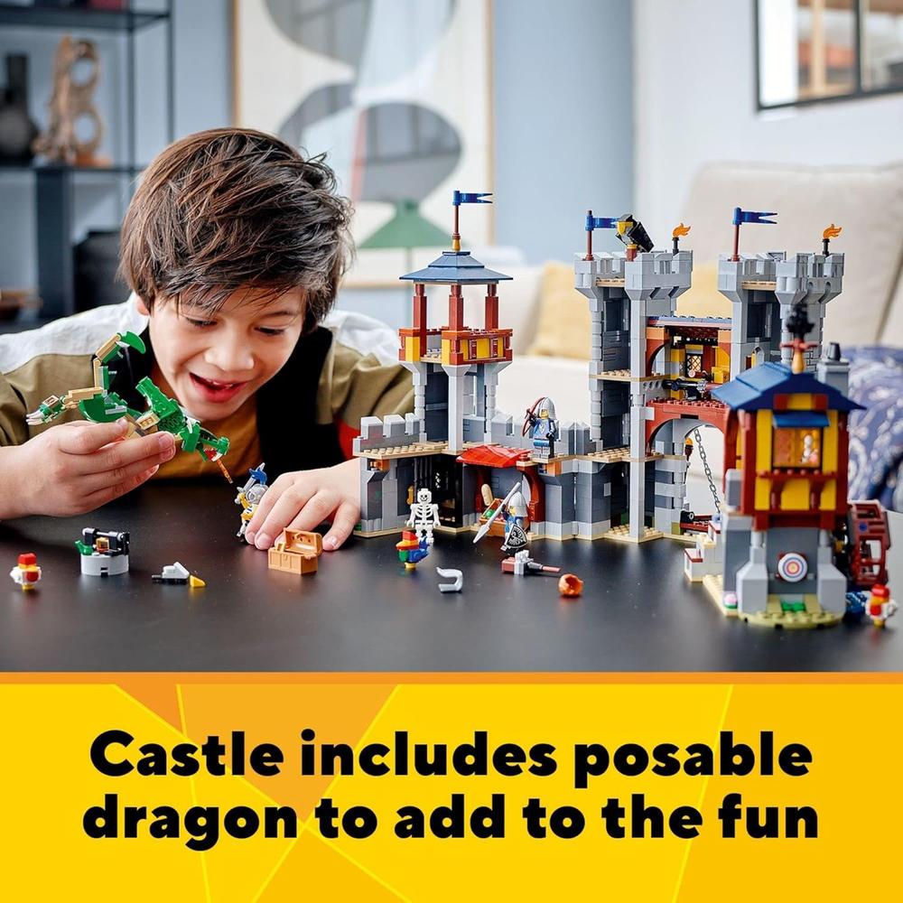 LEGO CREATOR 3 EN 1 CASTILLO MEDIEVAL TRANSFORMABLE CON DRAGÓN Y MINIFIGURAS - 5
