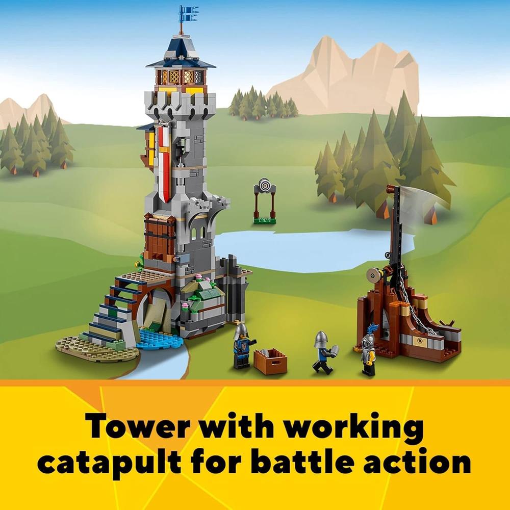 LEGO CREATOR 3 EN 1 CASTILLO MEDIEVAL TRANSFORMABLE CON DRAGÓN Y MINIFIGURAS - 6