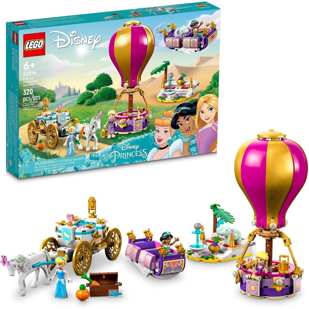 LEGO DISNEY PRINCESS VIAJE ENCANTADO SET 3 EN 1 CON CARRUAJE Y GLOBO AEROSTÁTICO - 1