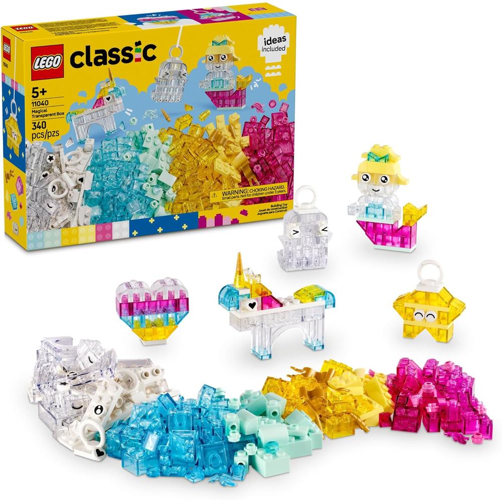 LEGO CAJA MÁGICA TRANSPARENTE CLÁSICA, JUGUETE EDUCATIVO Y SET DE BLOQUES - 1