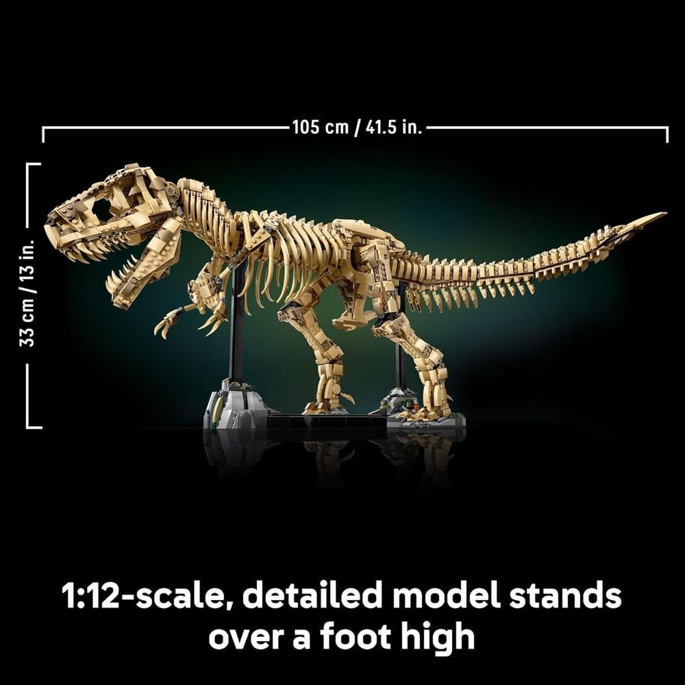 FÓSILES JURASSIC WORLD T-REX, LEGO CONSTRUCCIÓN PARA ADULTOS, DECORACIÓN COLECCIONABLE - 6