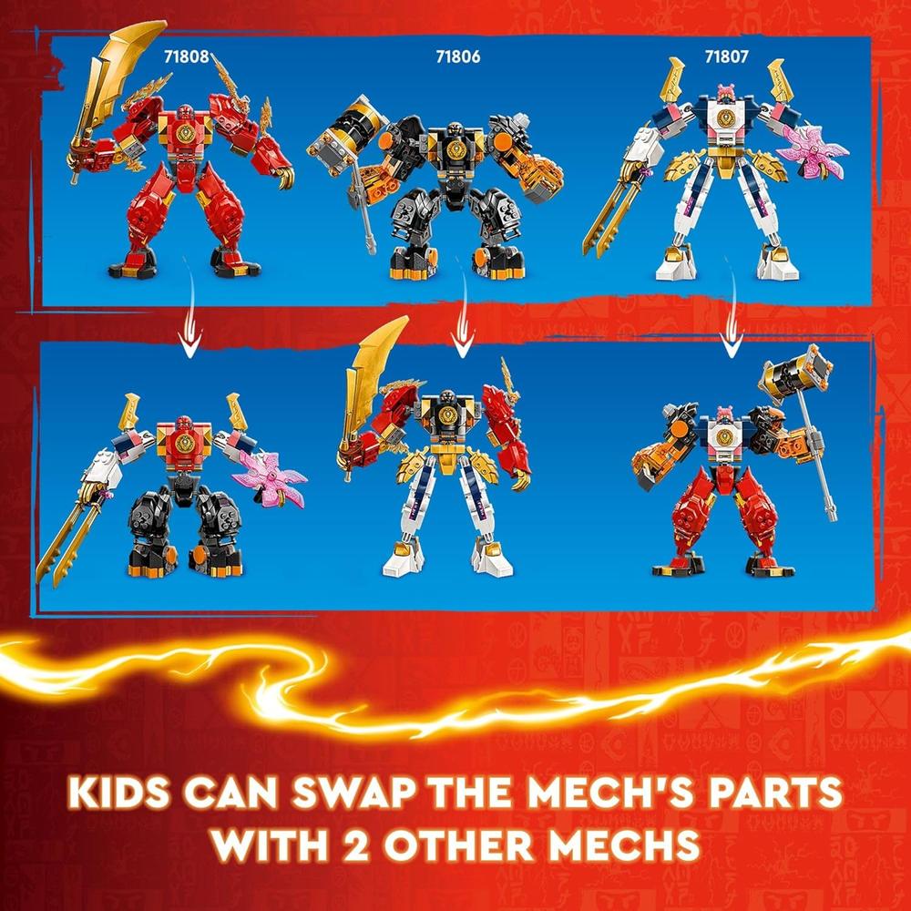 LEGO NINJAGO MECH DE FUEGO ELEMENTAL DE KAI CON MINIFIGURAS PARA NIÑOS - 3
