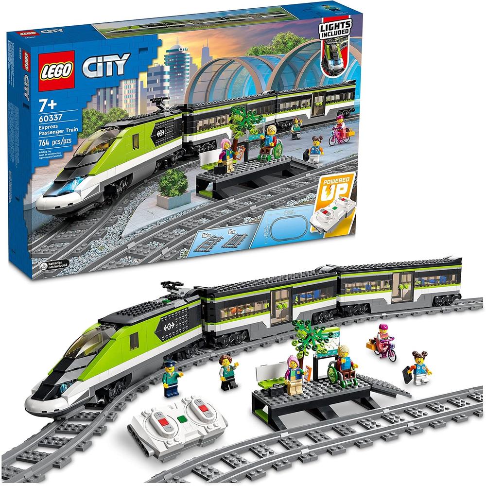 LEGO CITY TREN DE PASAJEROS EXPRESS JUGUETE CON CONTROL REMOTO Y VÍAS INCLUIDAS - 1