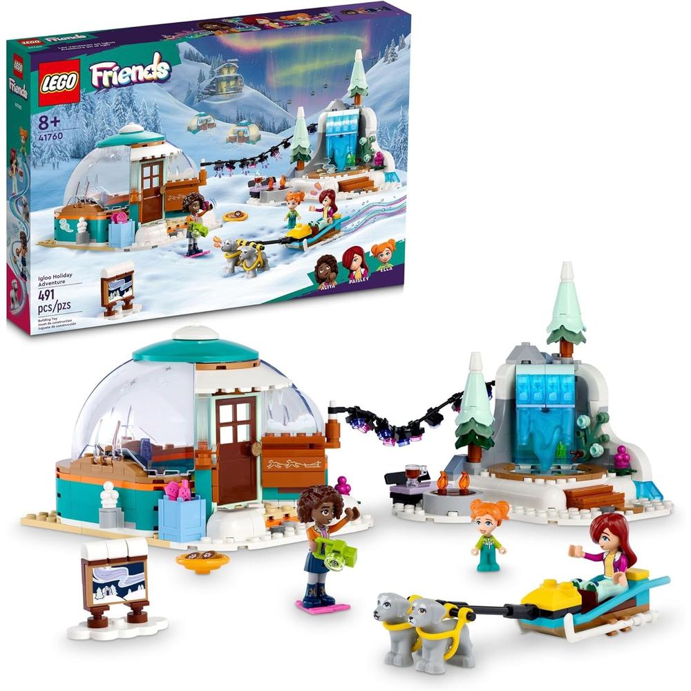 LEGO FRIENDS AVENTURA NAVIDEÑA EN EL IGLÚ CON 3 MUÑECAS Y 2 PERROS - 1