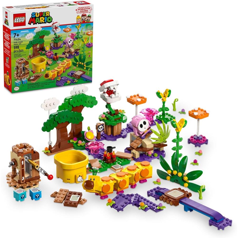 LEGO SUPER MARIO SODA JUNGLE MAKER, SET DE JUEGO CON SHY GUY Y WIGGLER - 1