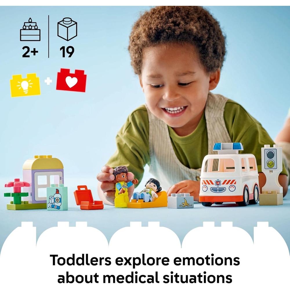 LEGO DUPLO TOWN AMBULANCIA Y CONDUCTOR, JUEGO EDUCATIVO DE SIMULACIÓN - 2