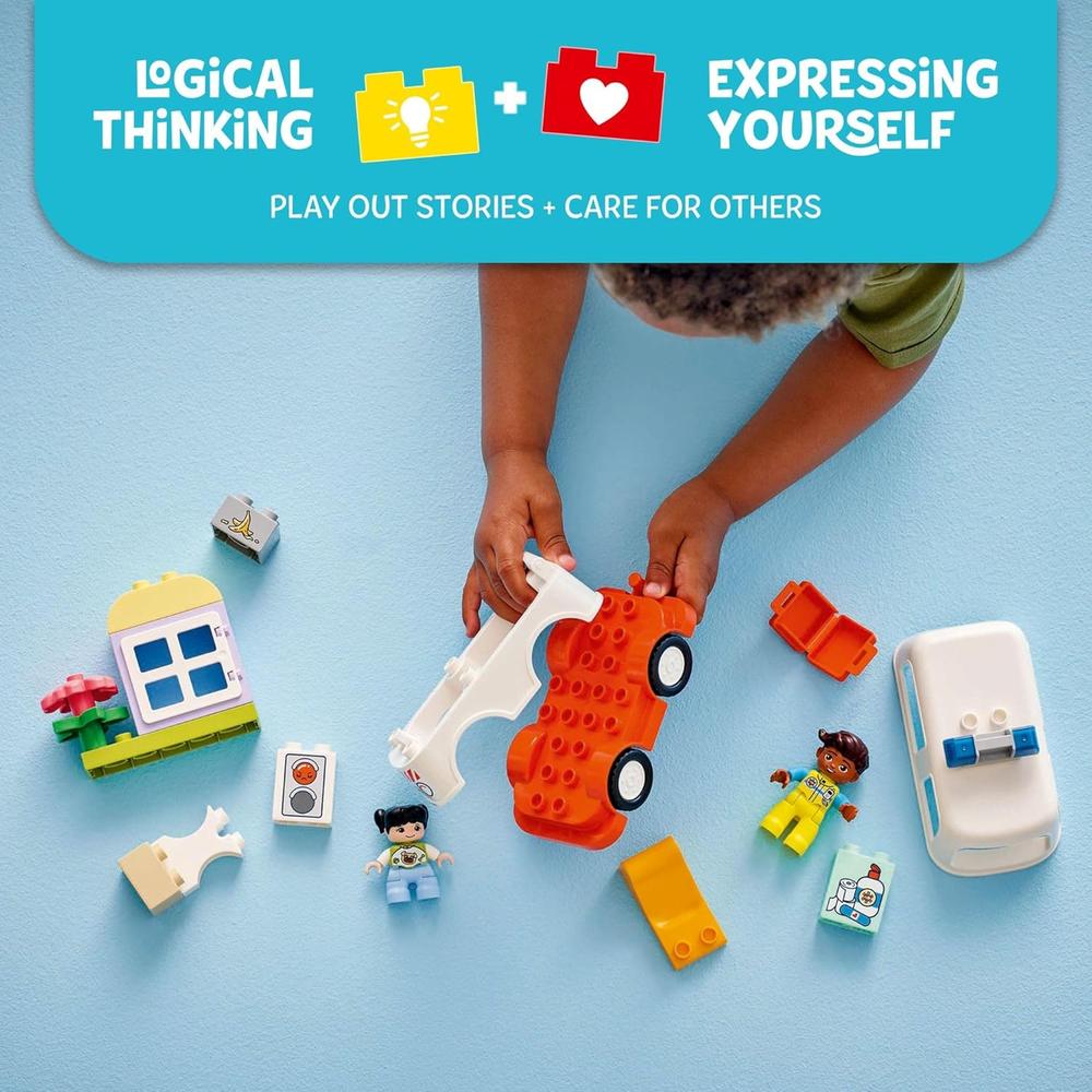 LEGO DUPLO TOWN AMBULANCIA Y CONDUCTOR, JUEGO EDUCATIVO DE SIMULACIÓN - 3